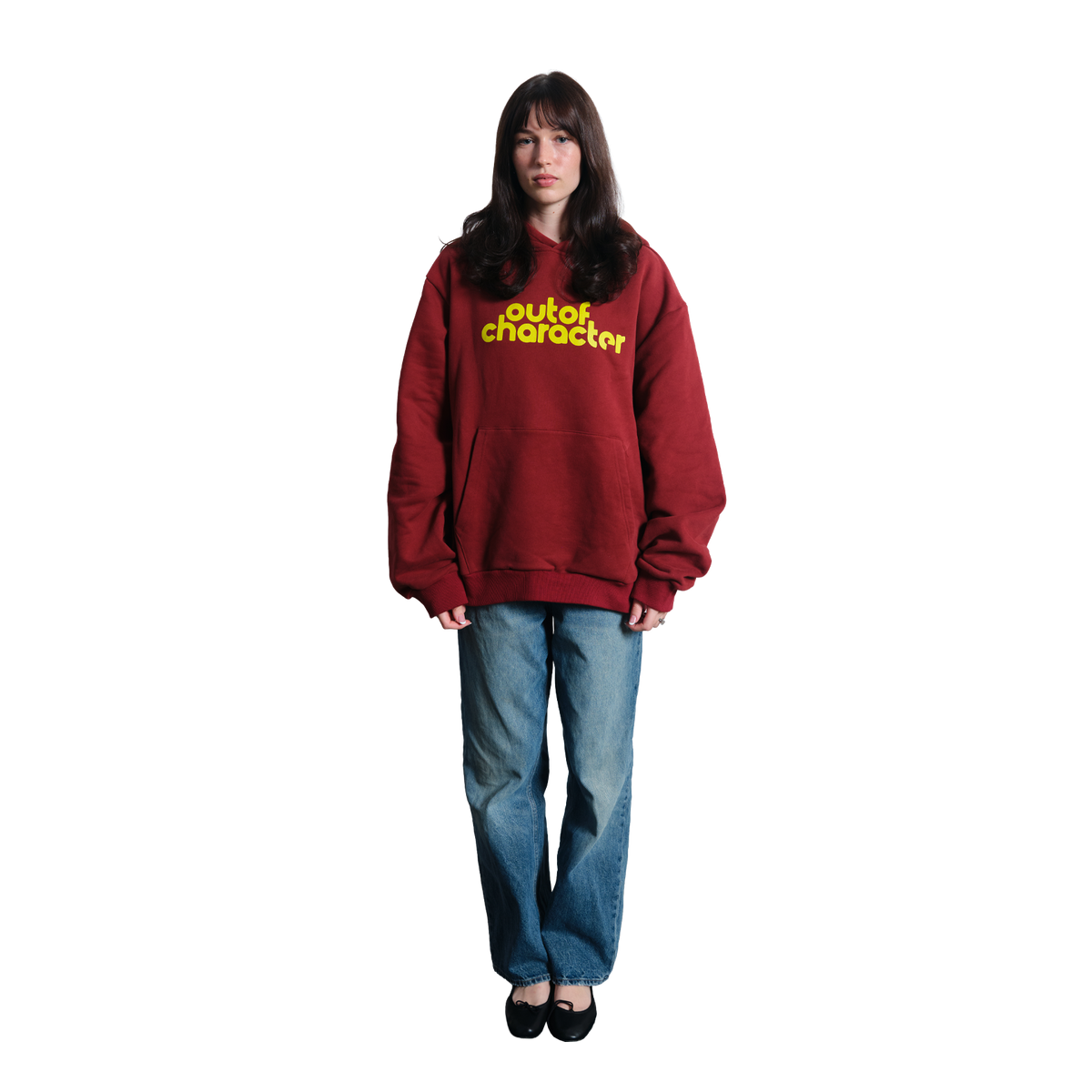 Bubble Letter Hoodie - Maroon