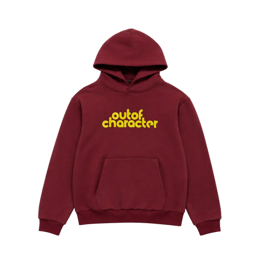 Bubble Letter Hoodie - Maroon