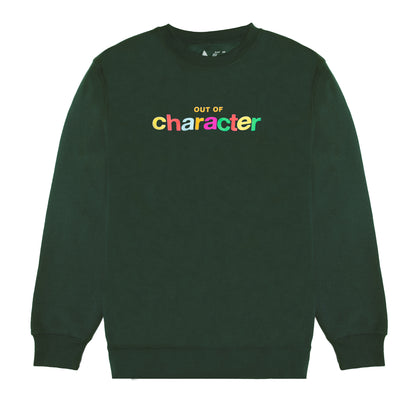 silly rainbow crewneck - sports green