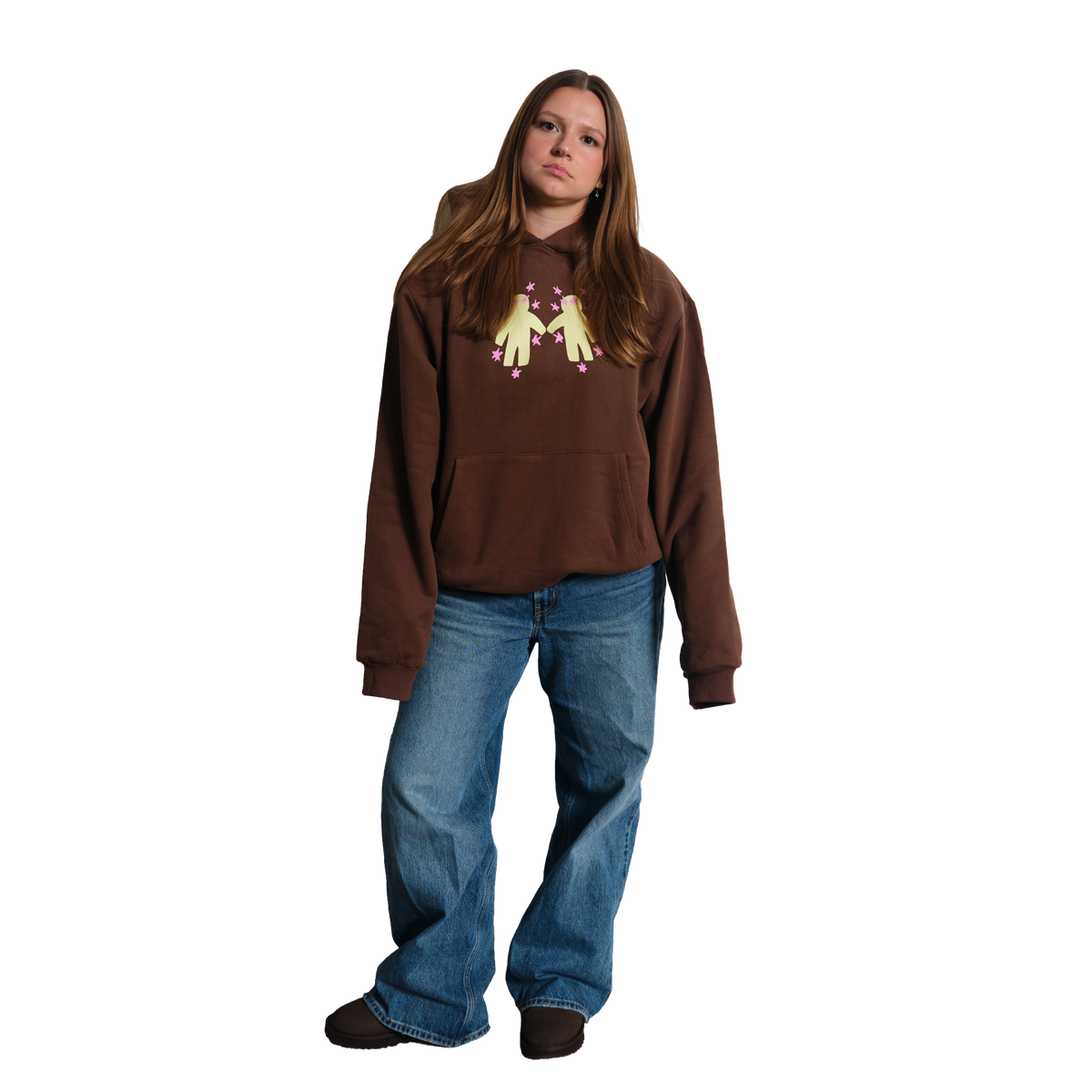 Hold My Hand Hoodie - Brown