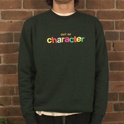 silly rainbow crewneck - sports green